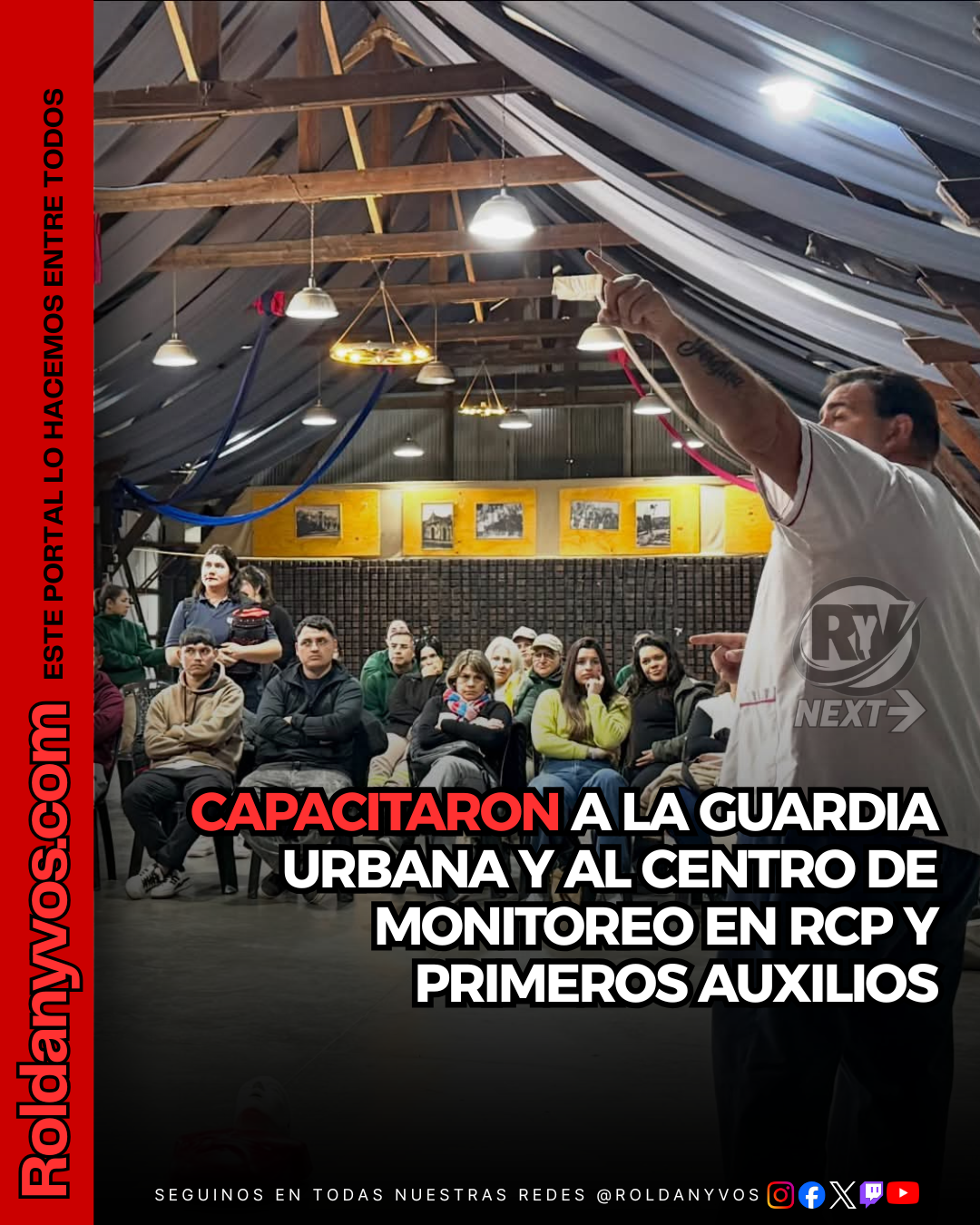 Roldán: capacitaron a la Guardia Urbana en RCP, Heimlich y uso del DEA